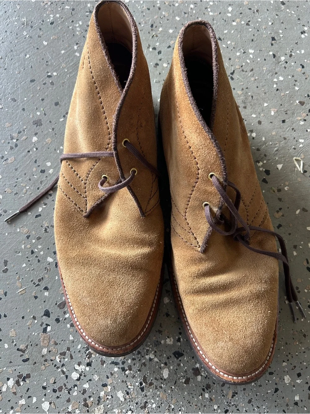 UGG Men's Suede Chukka Boots in Tan with Brown Laces